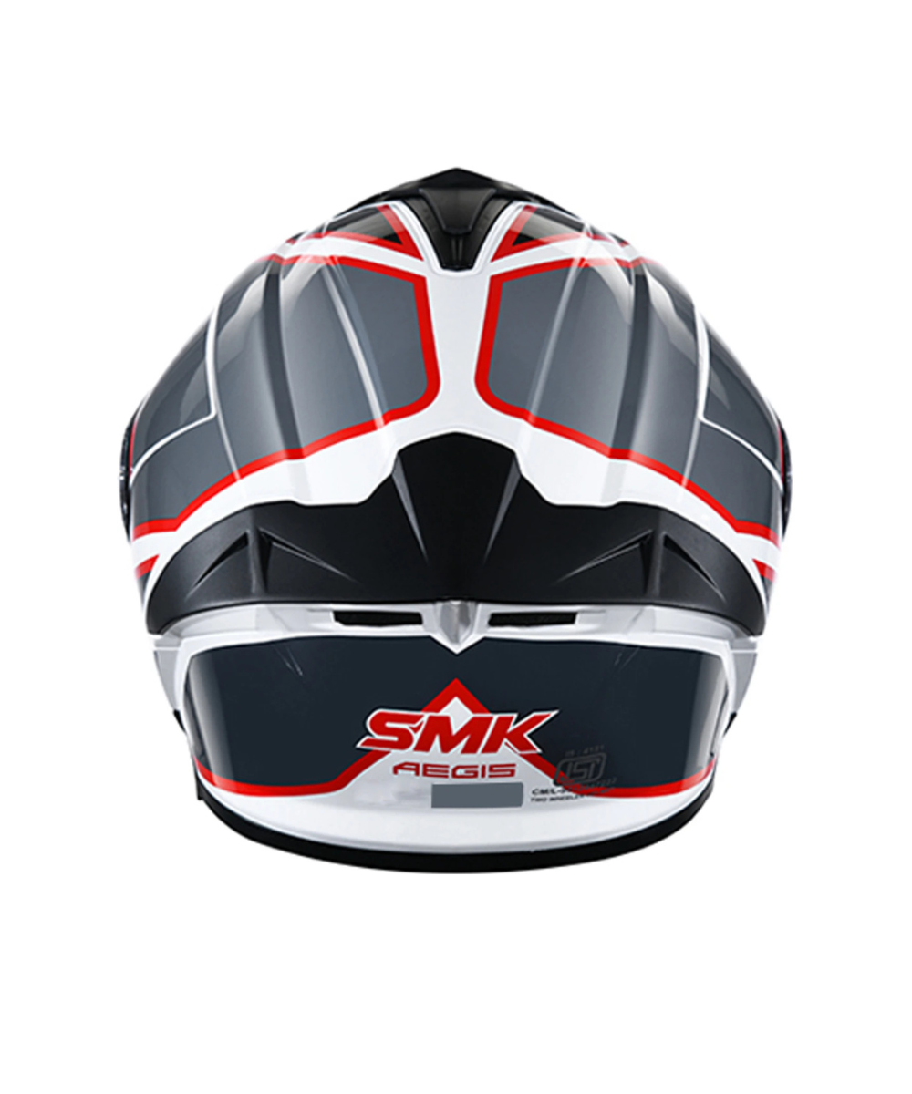 SMK Typhoon Aegis GL123 Black White Helmet - SMK