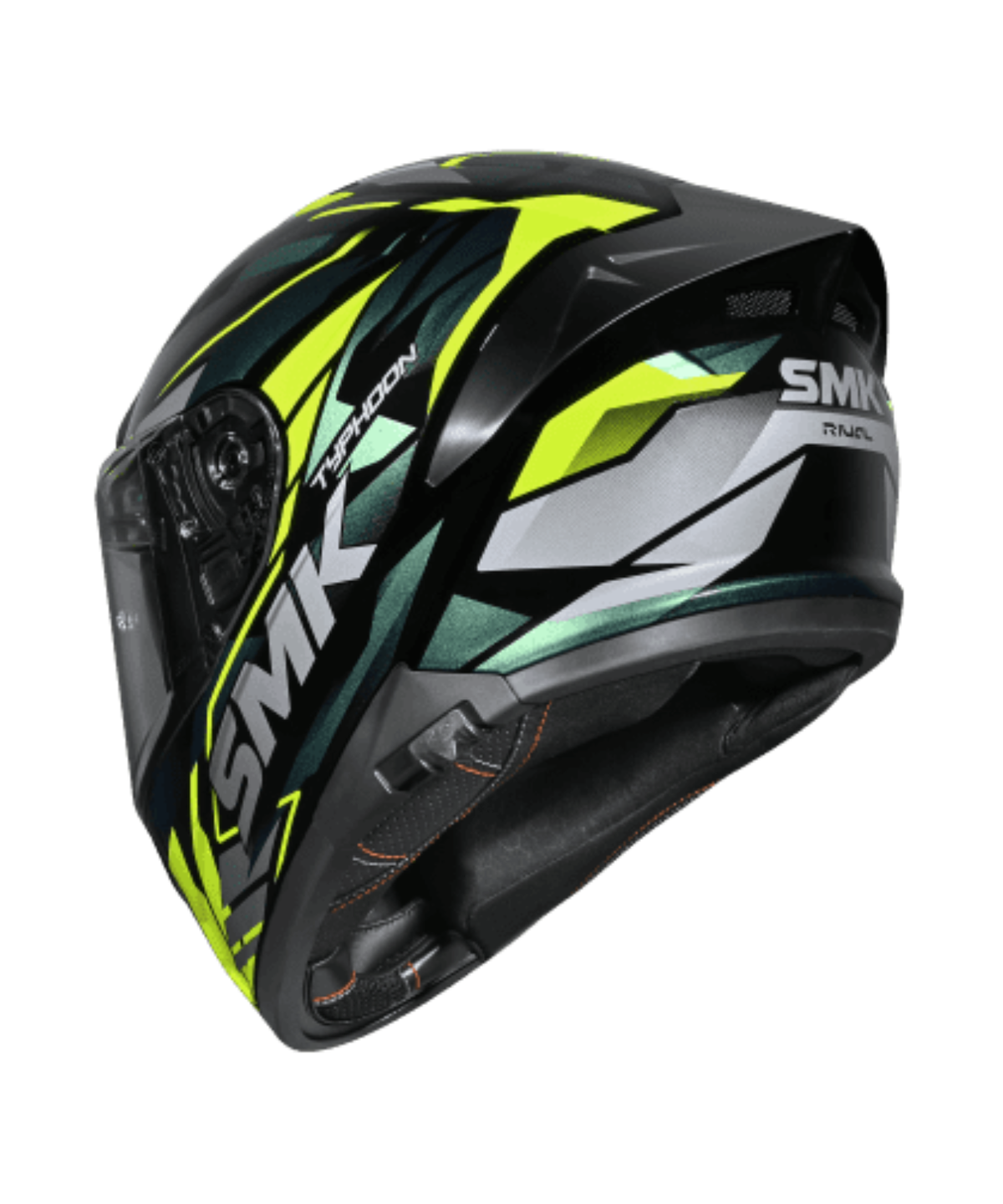 SMK Typhoon Rival GRPS MA254C Full Face Helmet - Matt Black Blue Yellow - SMK