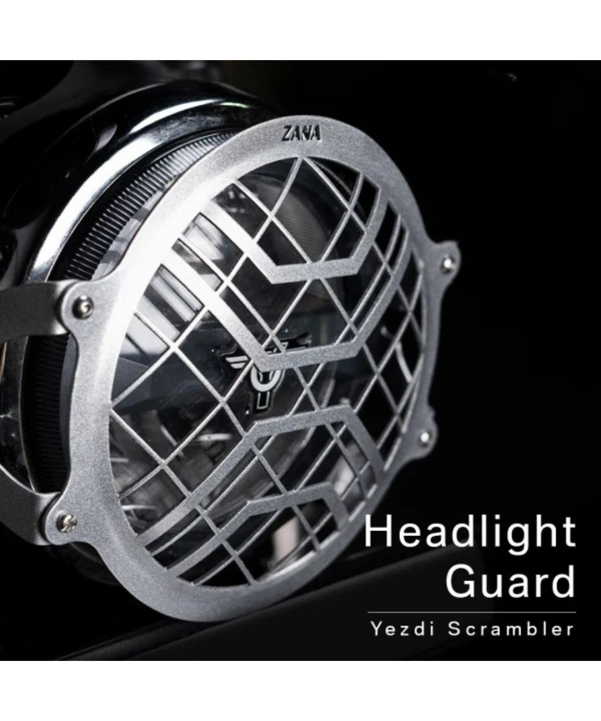 Zana Yezdi Adventure / Scrambler Headlight Grill MS - Silver - ZI-8176 - Zana