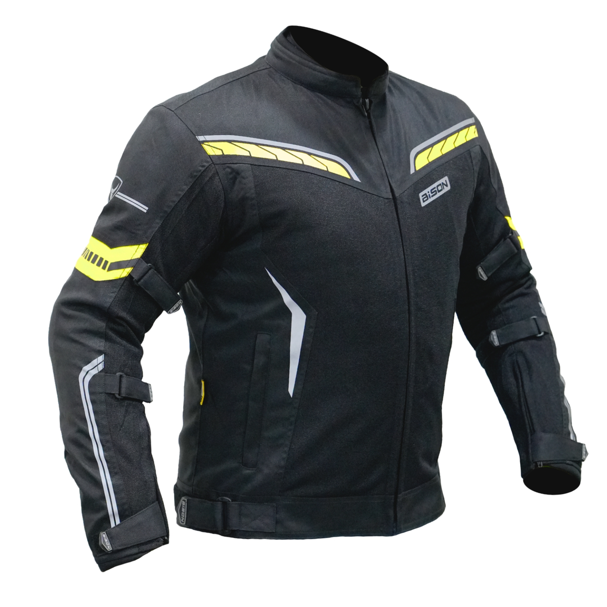 Bison ProGear Clavis Riding Jacket - Black Neon