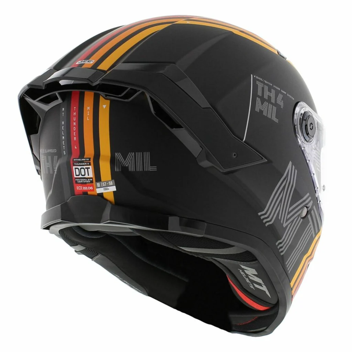 MT Thunder 4 SV MIL A11 Helmet - Gloss Black