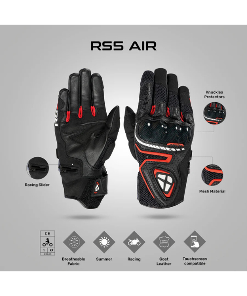 Ixon RS5 Air Riding Gloves - Black Red