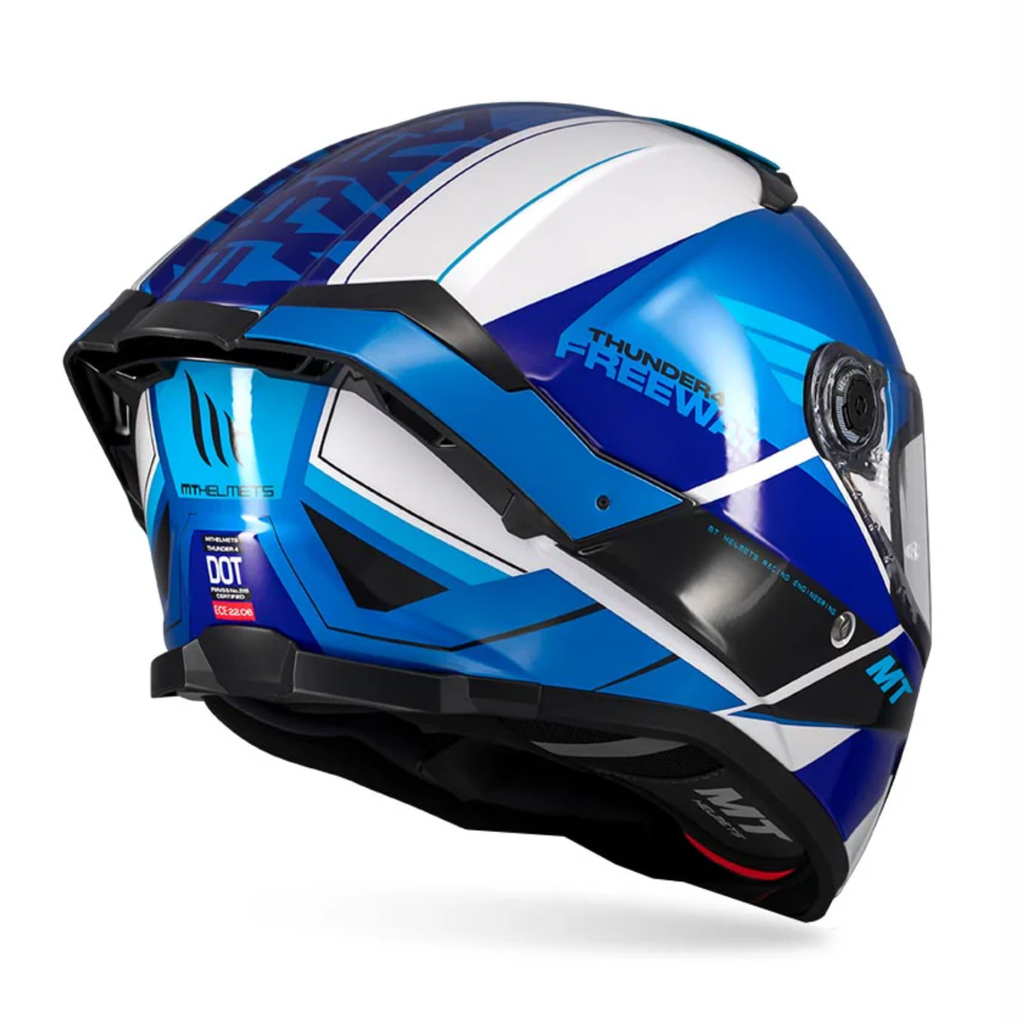 MT Thunder 4 SV Freeway A17 Helmet - Gloss Blue White