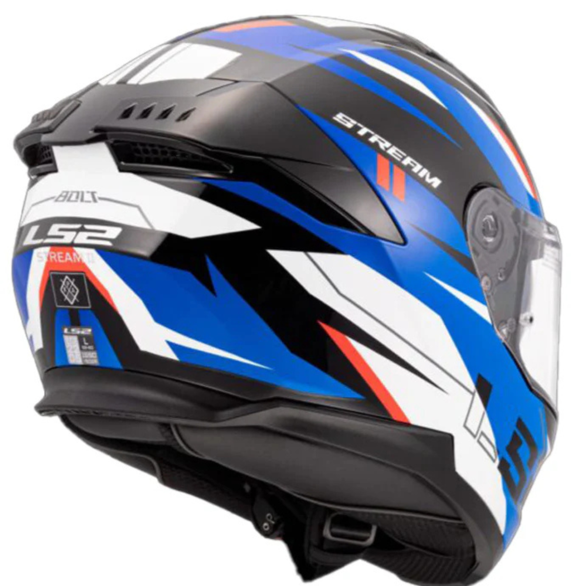 LS2 FF320 Stream II Bolt Helmet - Gloss Red Blue - LS2