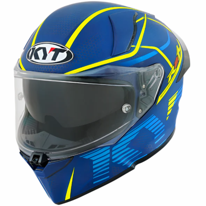 KYT R2R Pro Concept Helmet - Matt Blue Yellow
