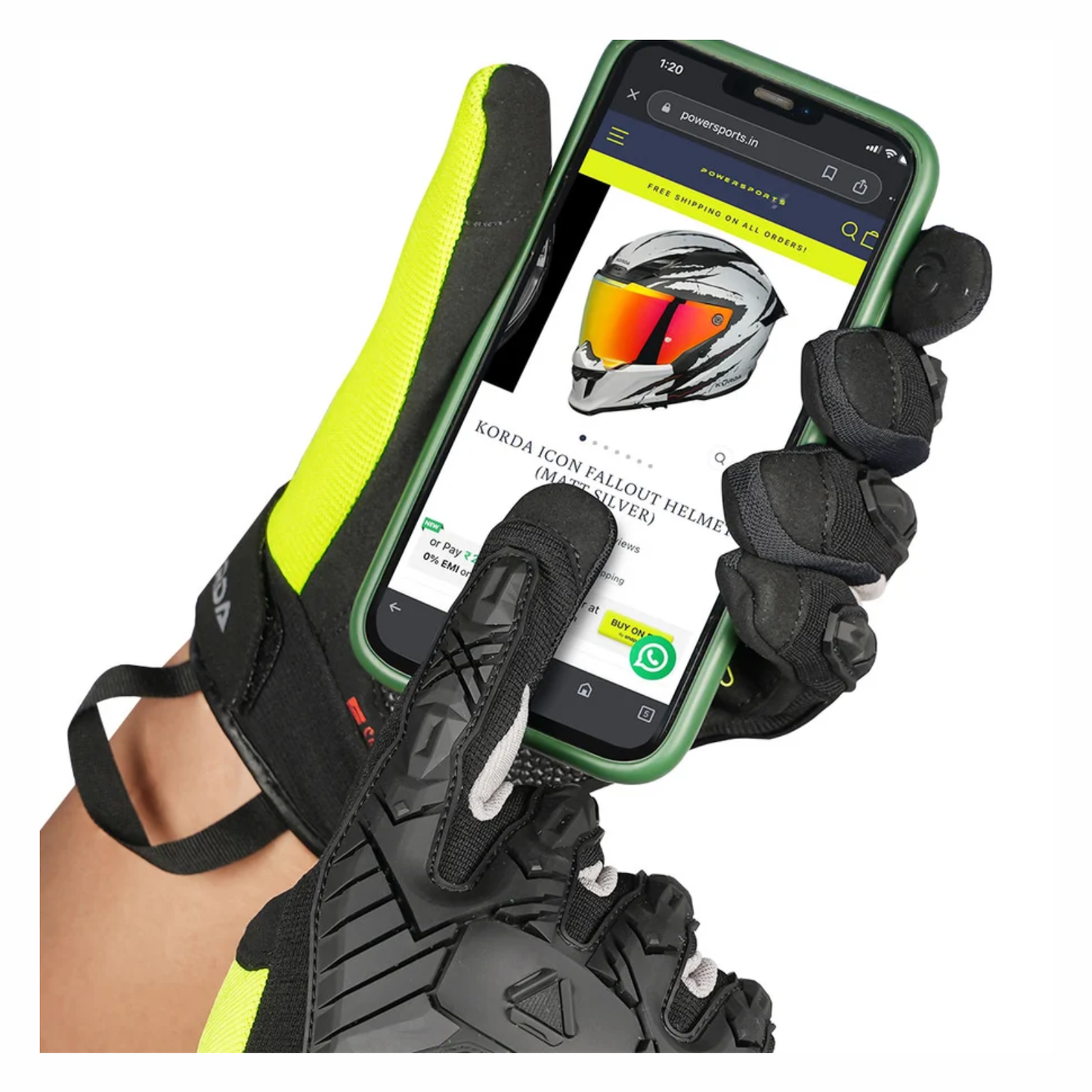 Korda Droid Riding Gloves - Grey