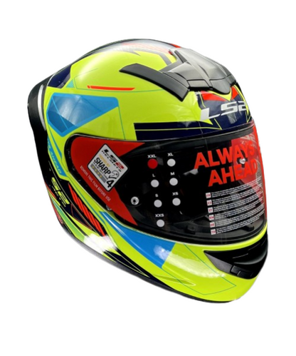 LS2 FF352 Rookie Betha Helmet - Hi Viz Yellow Navy Blue