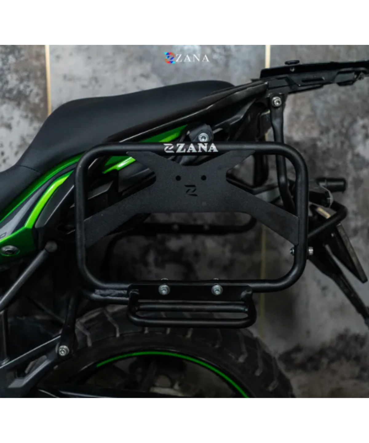 Zana Kawasaki Versys 650 Roadster Saddle Stay with Exhaust Shield with Jerry Can Mount - ZI-8497V2 - Zana