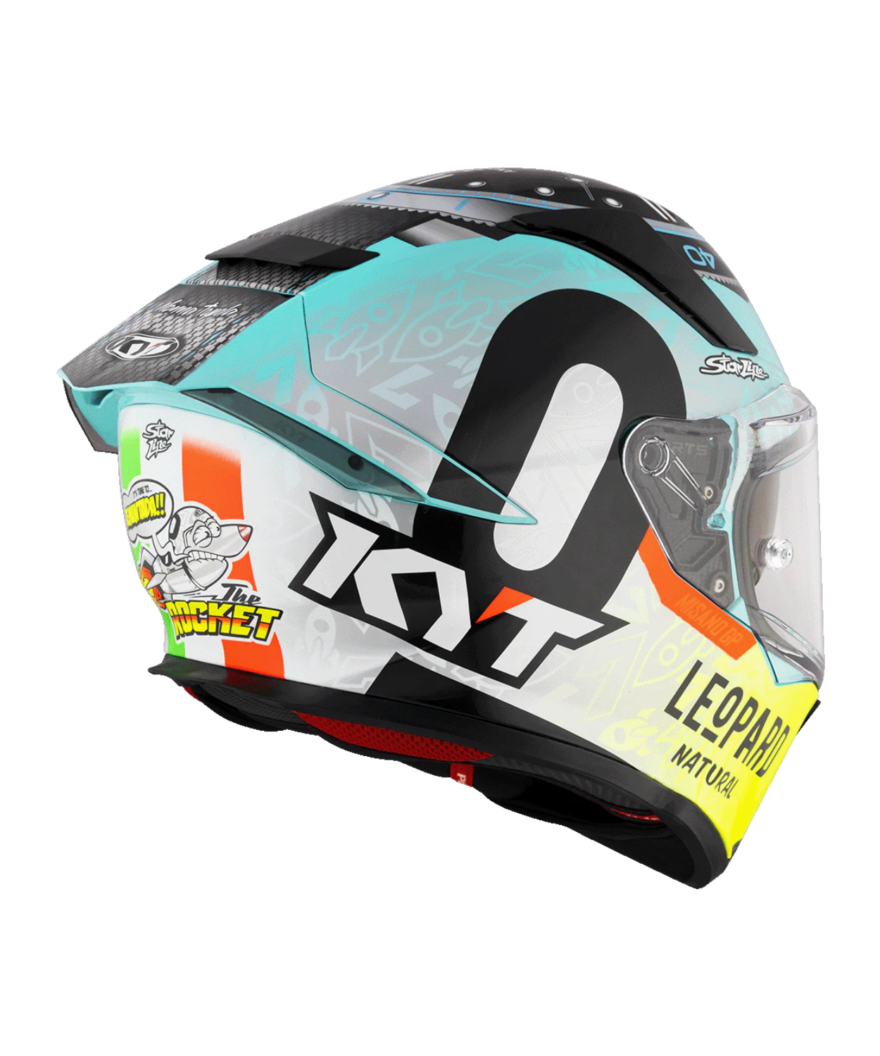 KYT R2R Pro Foggia Misano 2022 Replica Helmet - Gloss Yellow Blue Grey