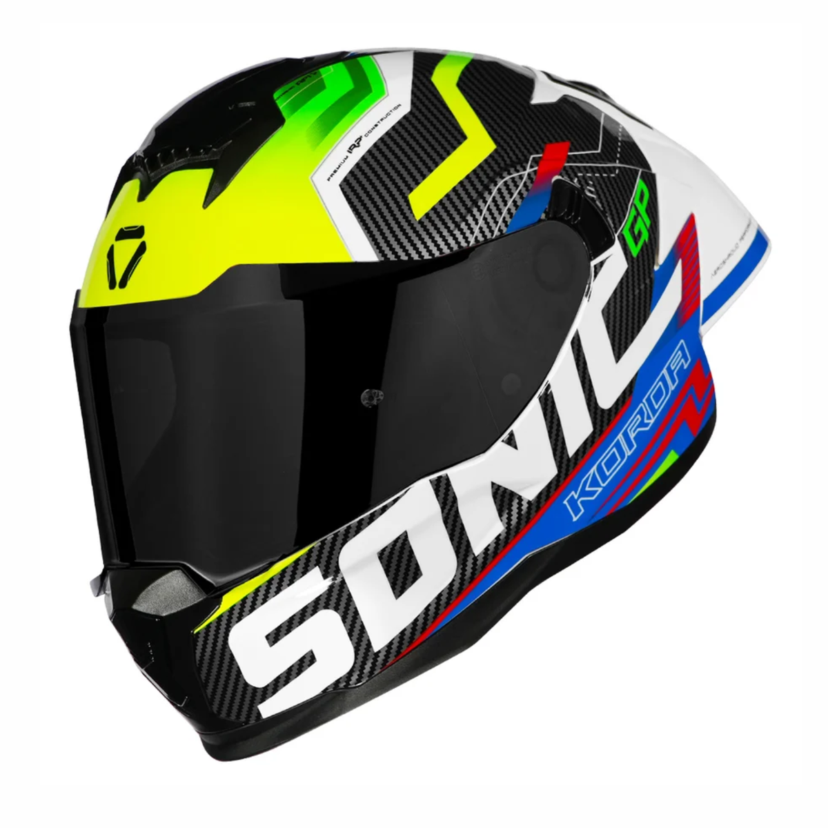 Korda Sonic GP SPI-D Helmet - Gloss Fluorescent Yellow