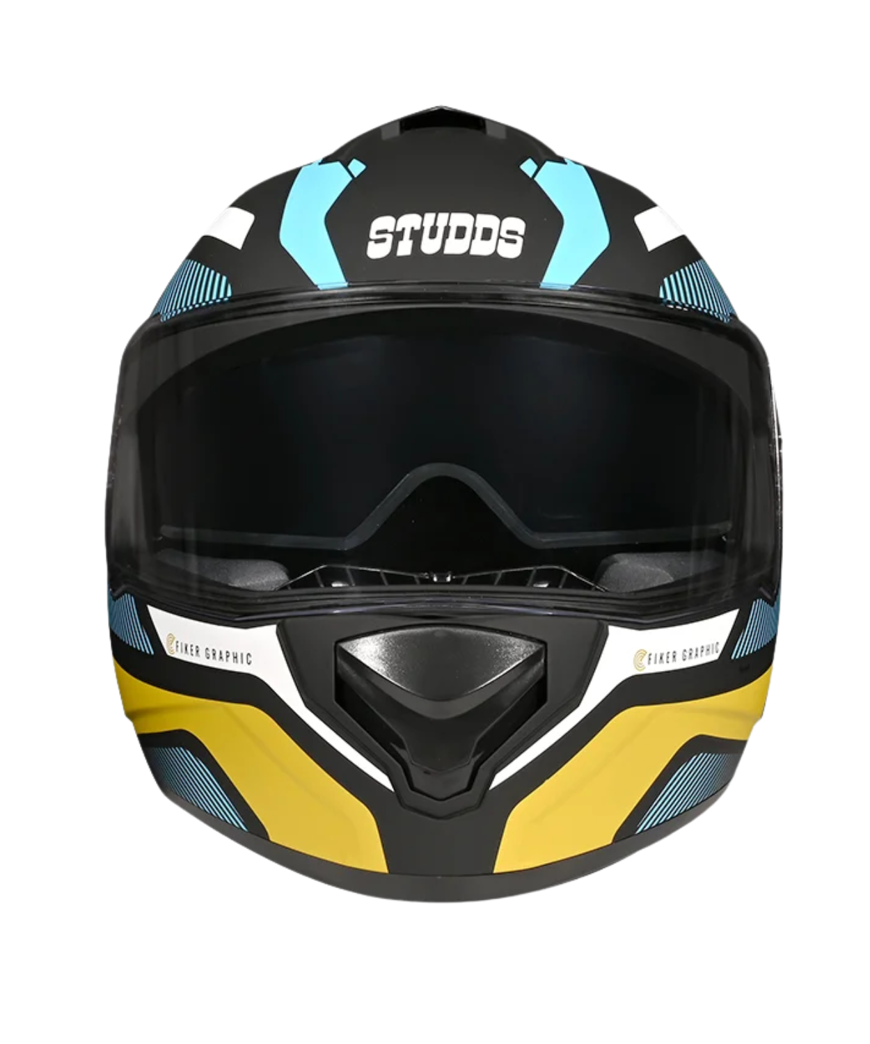 Studds Drifter D5 Fiker Decor Graphics Helmet - Matt Black Golden N12