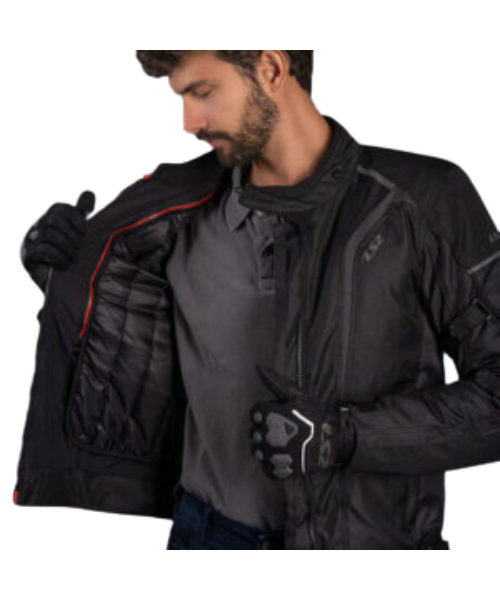 LS2 Sepang Riding Jacket - Black Dark Grey