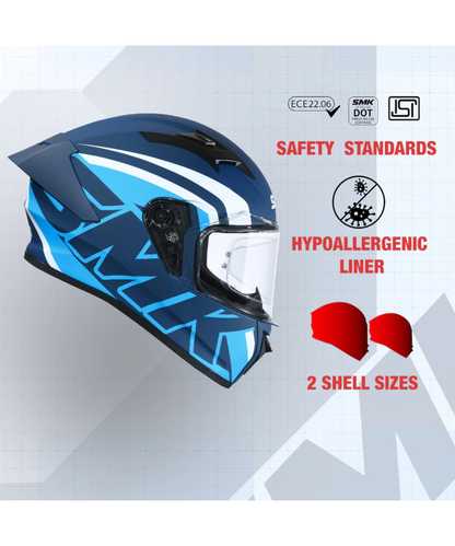 SMK Stellar Stage MA551 Blue White Helmet