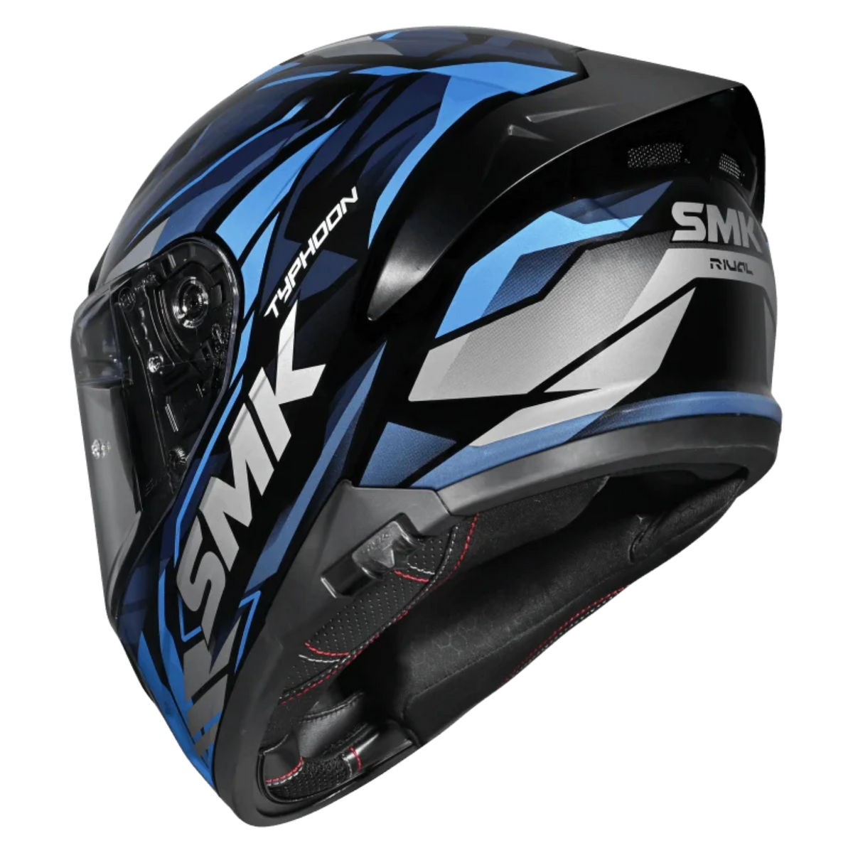 SMK Typhoon Rival GRPS MA256 Full Face Helmet - Matt Black Blue - SMK