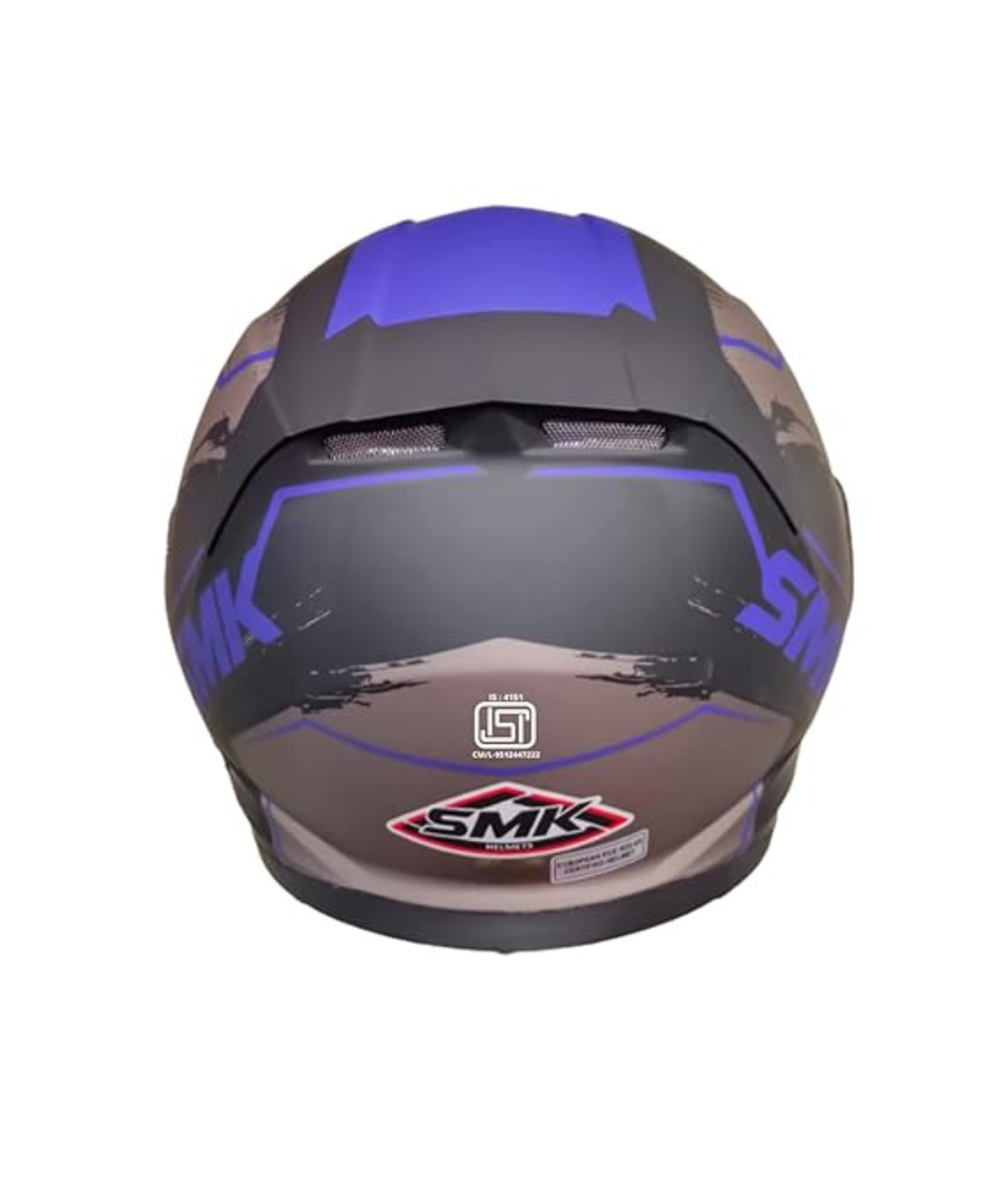 SMK Twister Wraith MA265 Black Blue Helmet - SMK