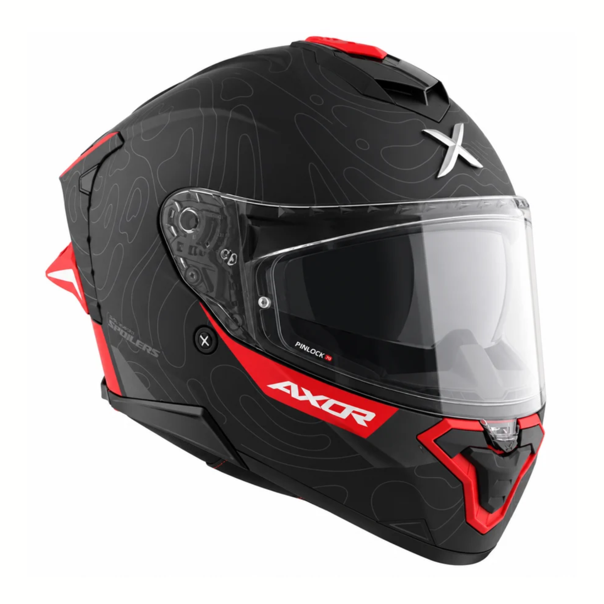 Axor Brutale Airwaves Dual Spoiler Helmet - Matt Black Red