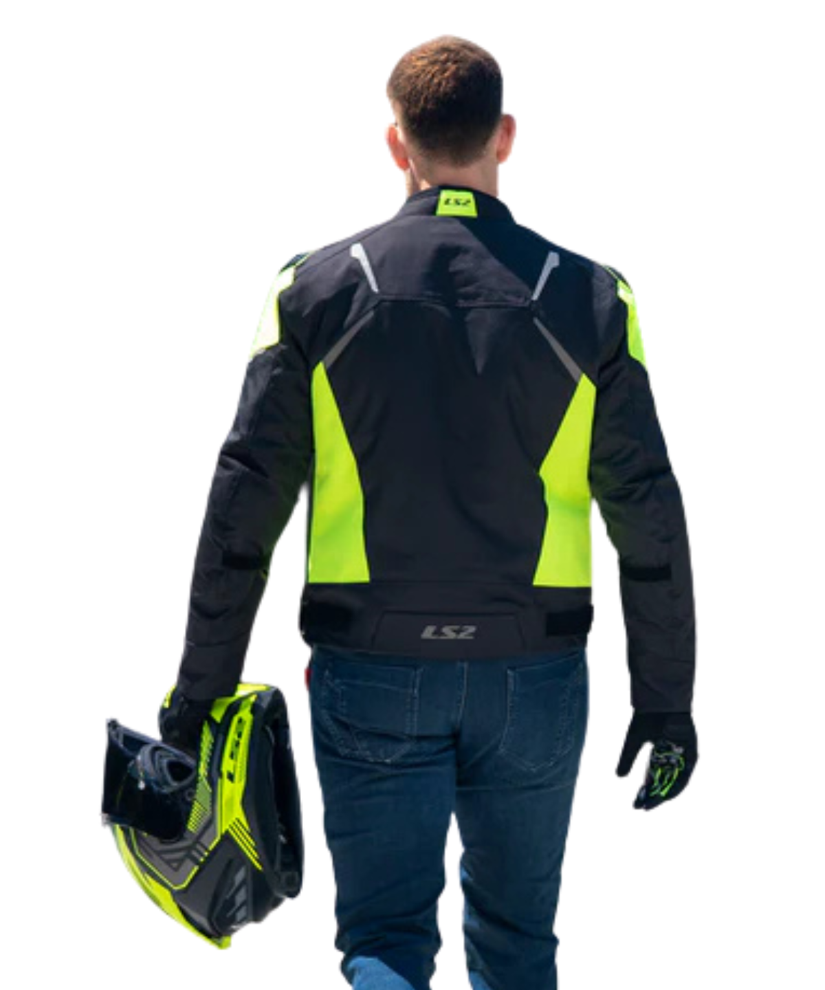 LS2 Zoom Man Riding Jacket - Black Yellow - LS2