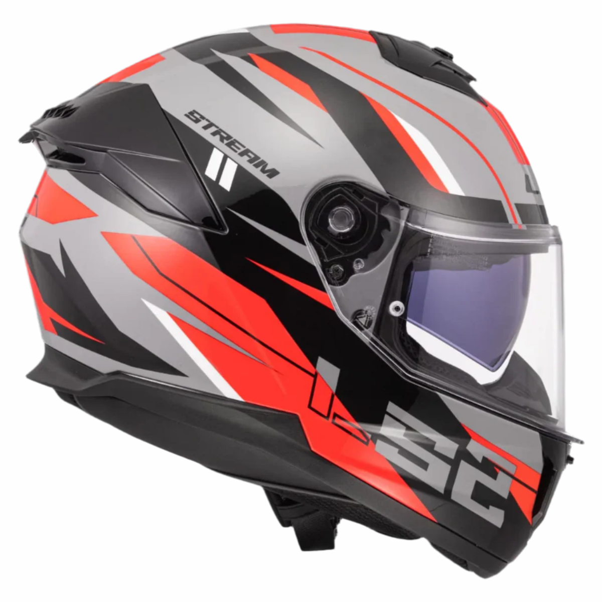 LS2 FF320 Stream II Bolt Helmet - Matt Black Red - LS2