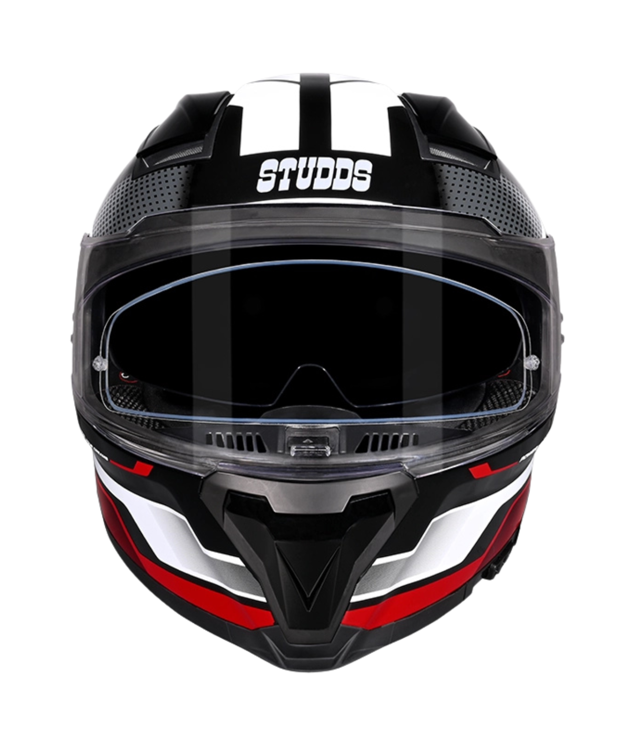 Studds Helios D1 Asphalt Decor Graphics Helmet - Gloss Black Red N2