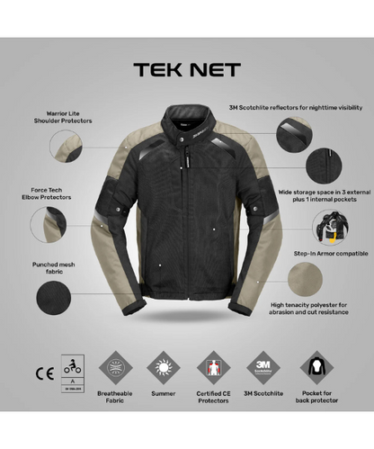 Spidi Tek Net Riding Jacket - Sand