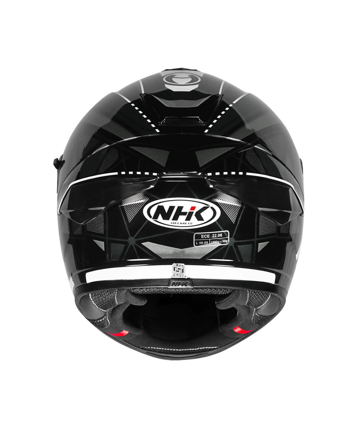 NHK K5R Triangle Helmet - Black Grey - NHK