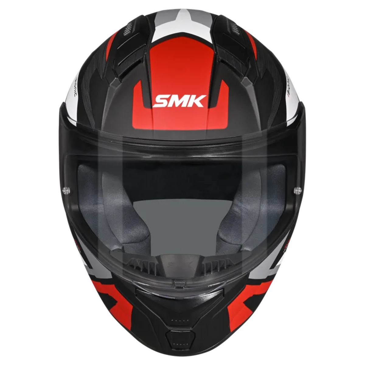 SMK Bionic Adult Kore MA263 Helmet - Matt Black Grey Red - SMK