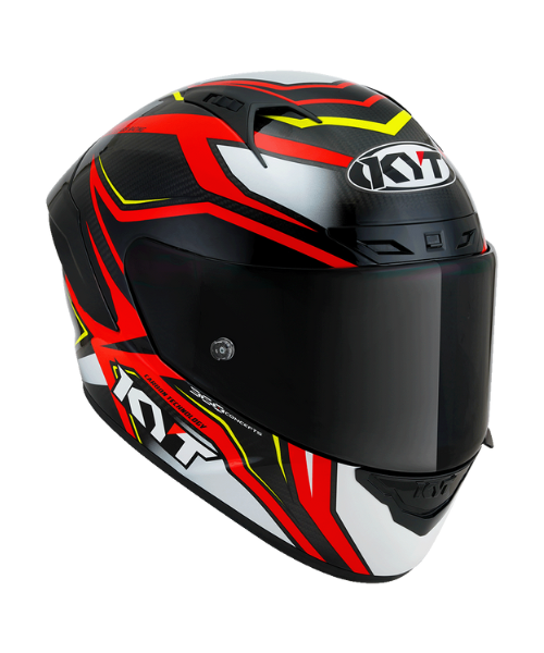 KYT NZ Race Carbon Stride Helmet - Red White - KYT Helmets