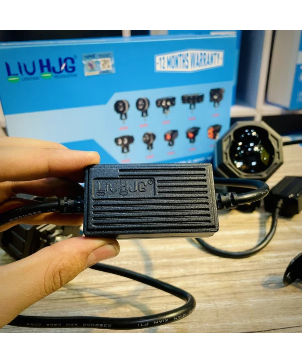 HJG 125 Dual Lens 120W White/Yellow Fog Light  (1 Year Warranty)