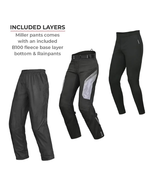 Viaterra Miller Street Mesh Riding Pants with Liners - Black