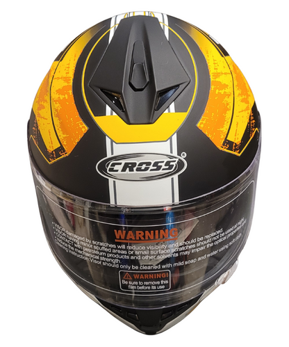 Cross Scorpion Full Face Helmet - Matt Orange Black