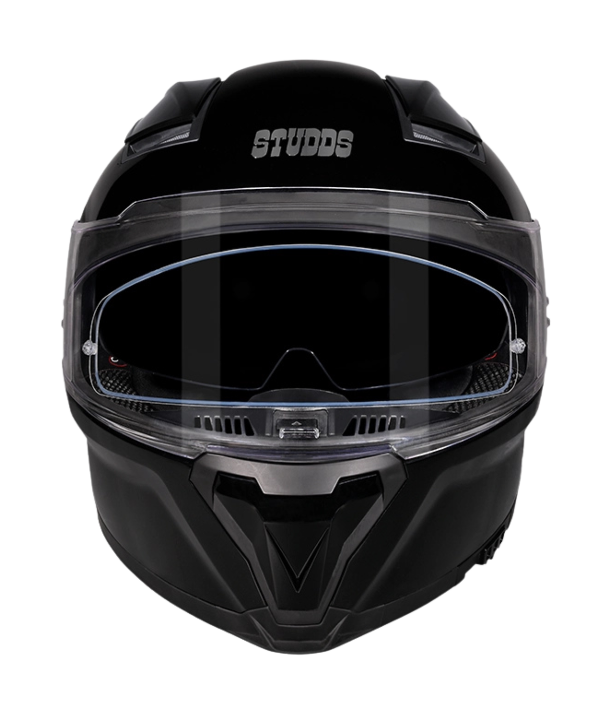 Studds Helios Solid Helmet - Gloss Black - Studds