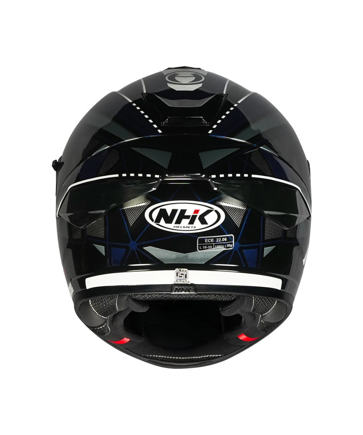 NHK K5R Triangle Helmet - Black Blue - NHK