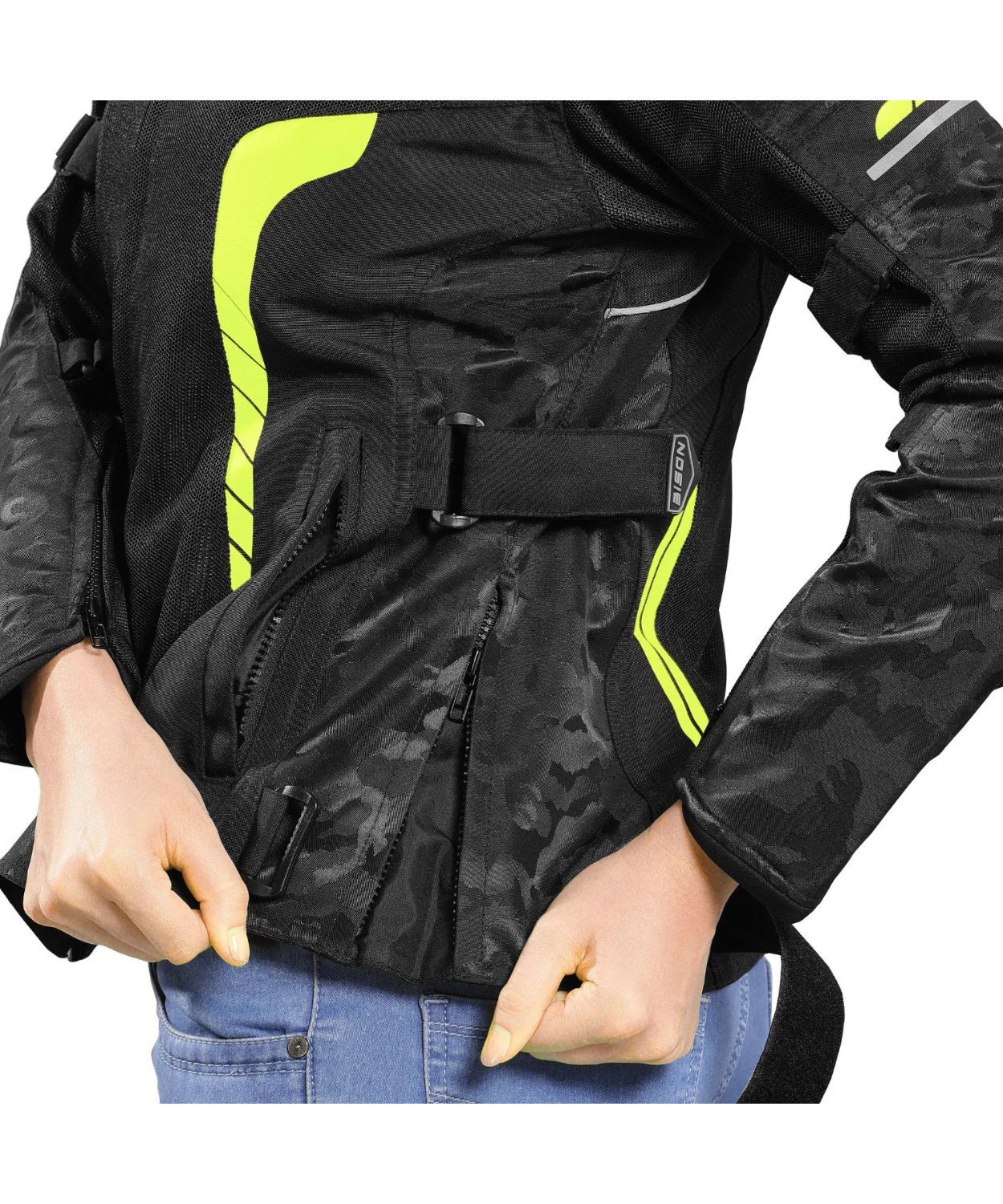 Bison ProGear Phoenix Women Riding Jacket - Hi-Viz Green
