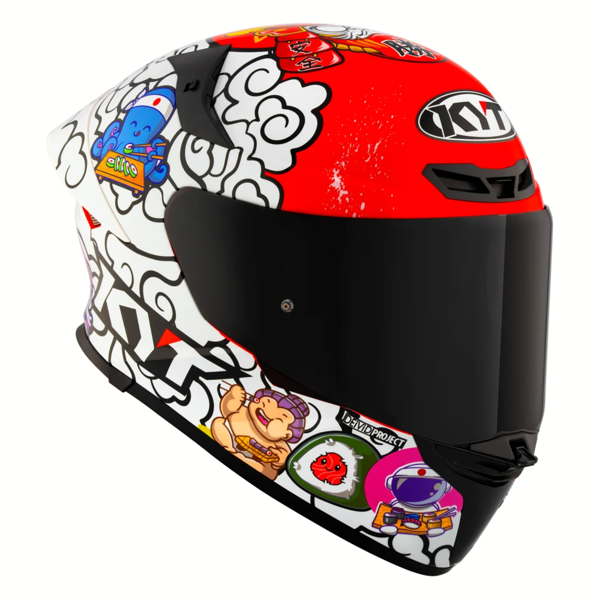 KYT TT-Revo Sushi Time Helmet - Gloss Red