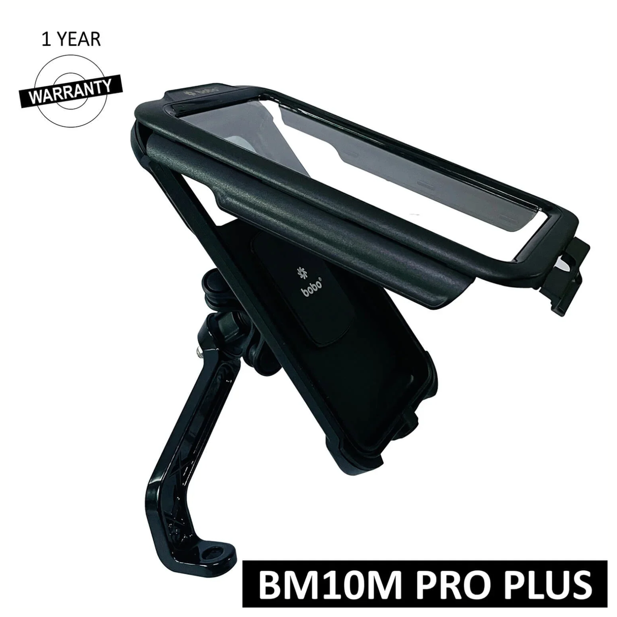 BOBO BM10H PRO PLUS Fully Waterproof Bike Cycle Phone Holder with PRO PLUS Vibration Damper Motorcycle Mobile Mount