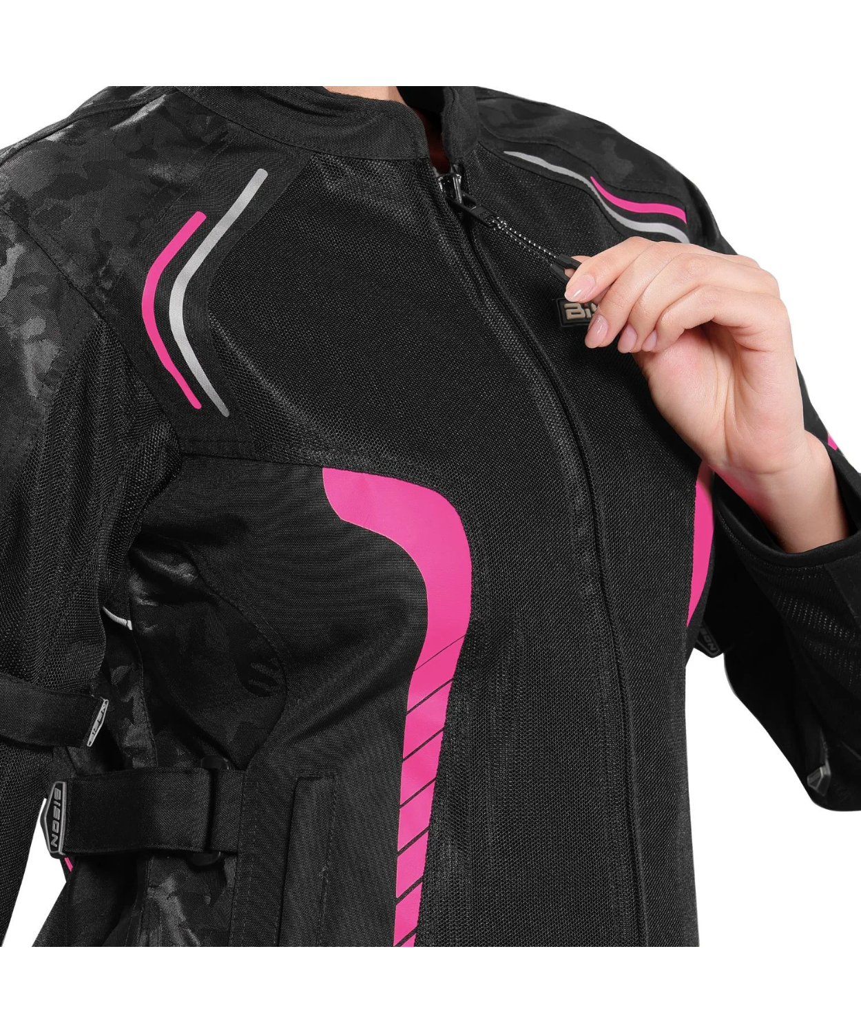 Bison ProGear Phoenix Women Riding Jacket - Hi-Viz Pink