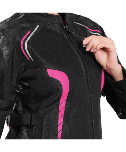 Bison ProGear Phoenix Women Riding Jacket - Hi-Viz Pink