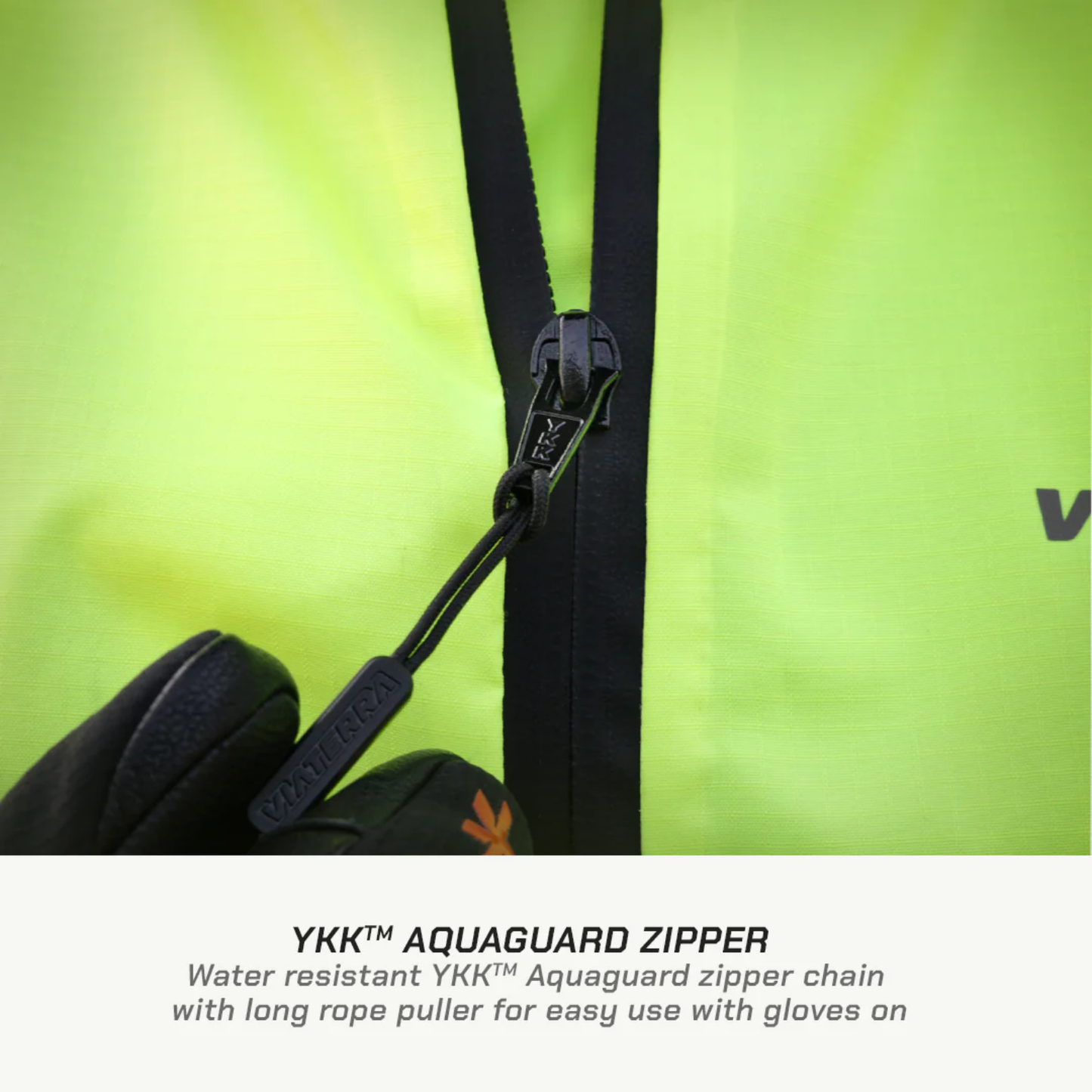 Viaterra B100 Rain Jacket (2026) - Fluoroscent Green