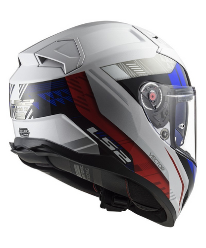 LS2 FF811 Vector II Stylus Helmet - White Fluro Red