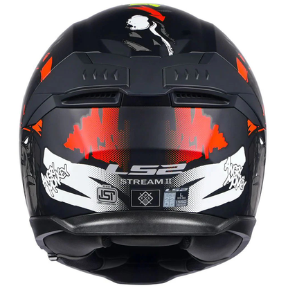 LS2 FF320 Stream II Angry Monkey Helmet - Matt Black Red