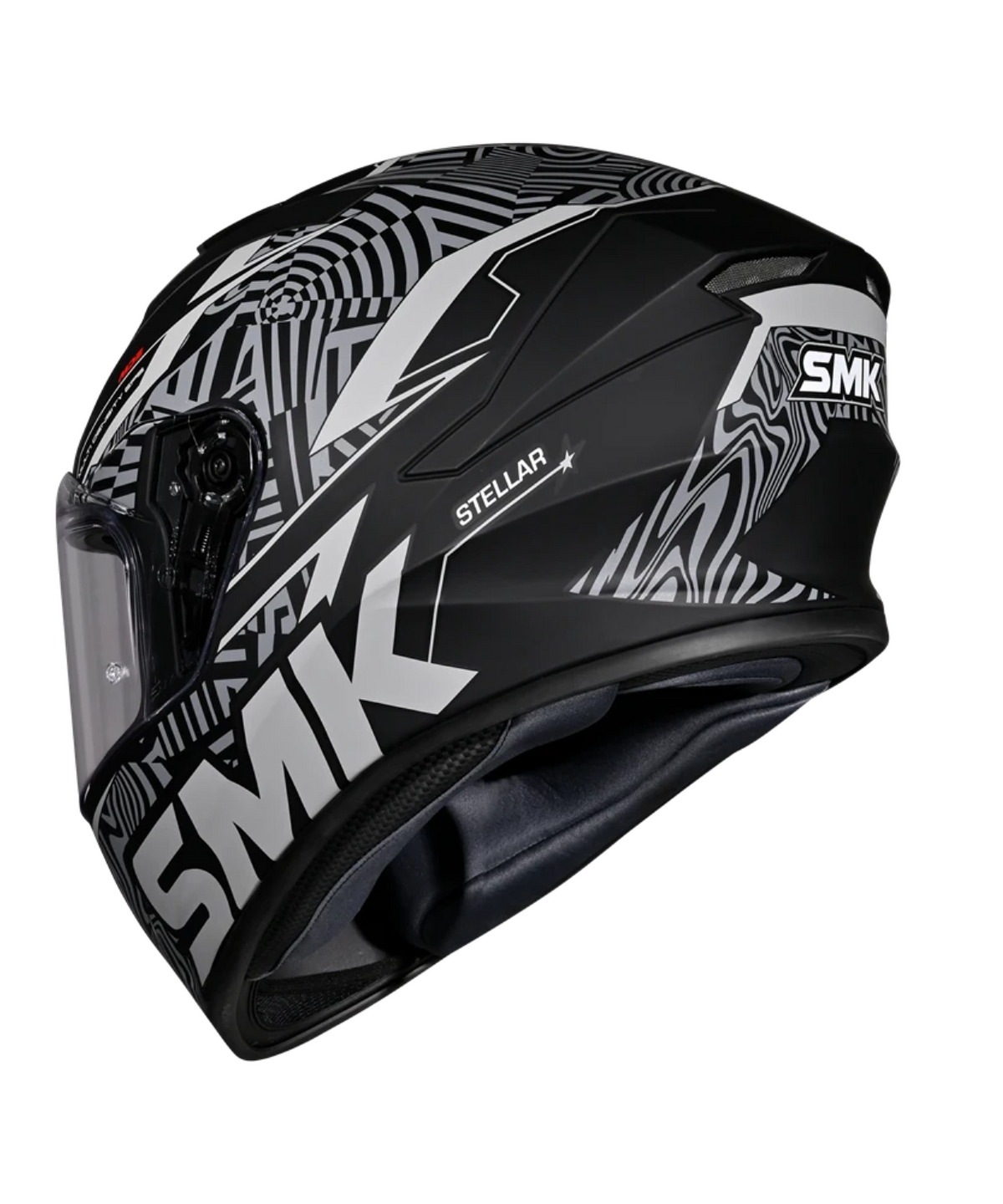 SMK Stellar Fury GRPS MA266 Full Face Helmet - Matt Black Grey - SMK