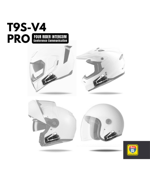 Route95 T9S-v4 Pro Universal Helmet Bluetooth And Intercom