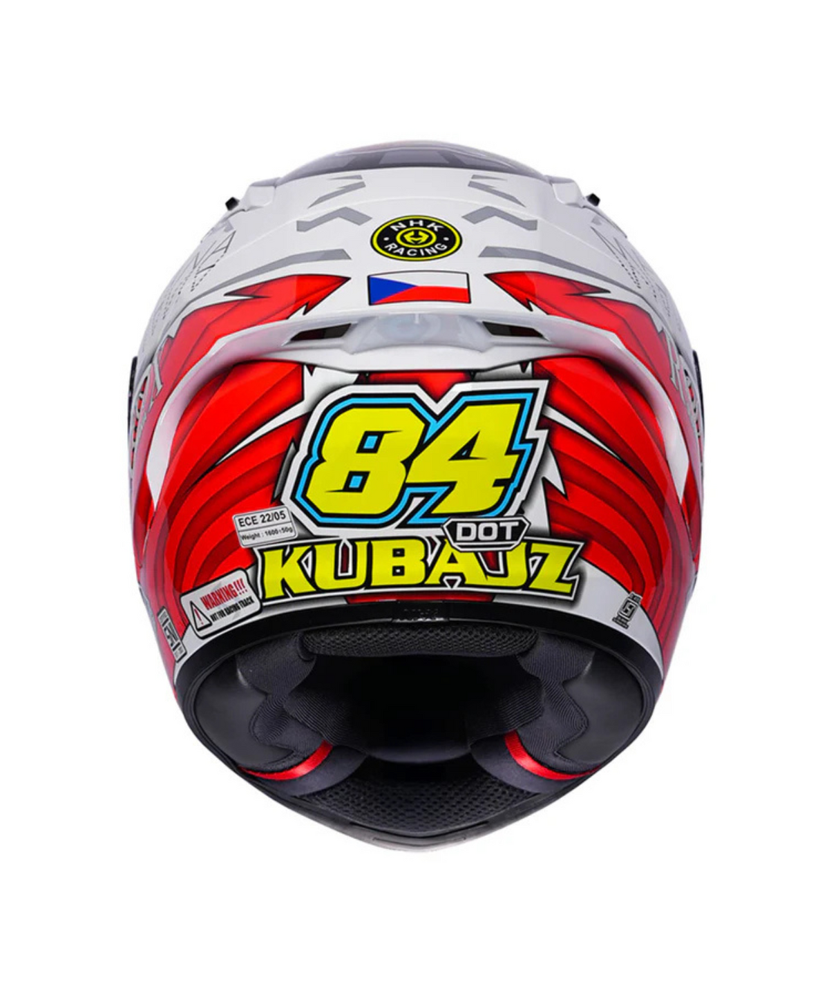 NHK GP R Tech Street Jakub Helmet - White Orange - NHK