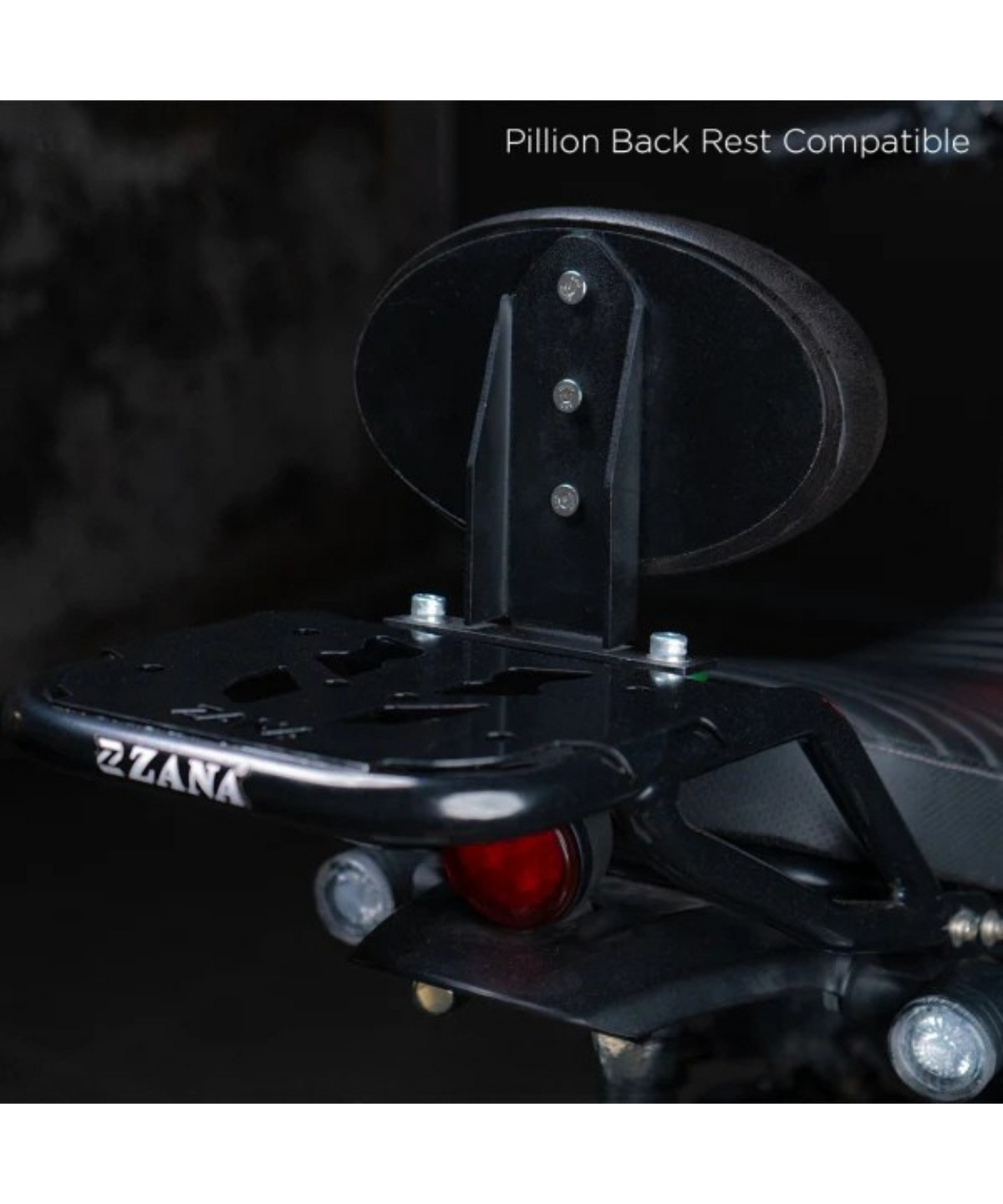 Zana Yezdi Scrambler Top Rack with Plate Black - ZI-8180 - Zana