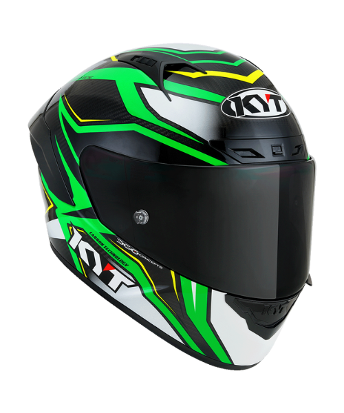 KYT NZ Race Carbon Stride Helmet - Green Fluo - KYT Helmets