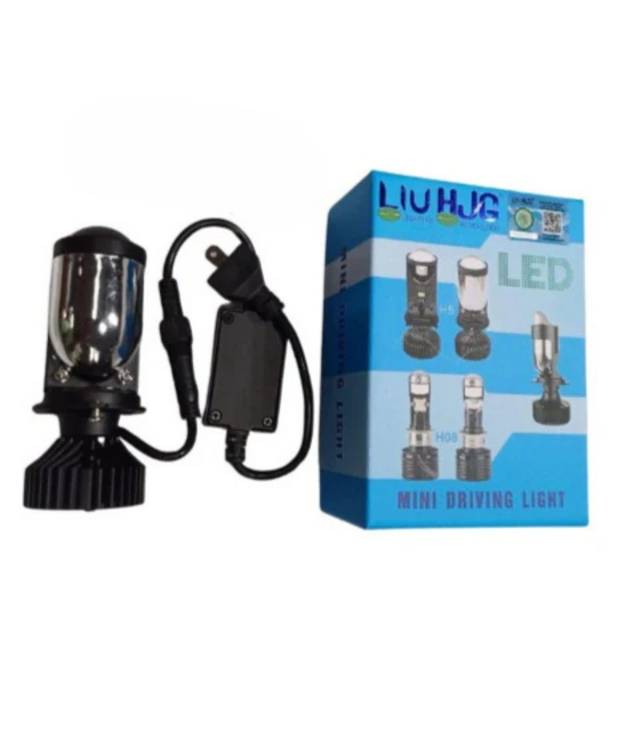 HJG H4 50W Led Y6 Projector Lens White Bulb with Fan - Set of 1 - HJG