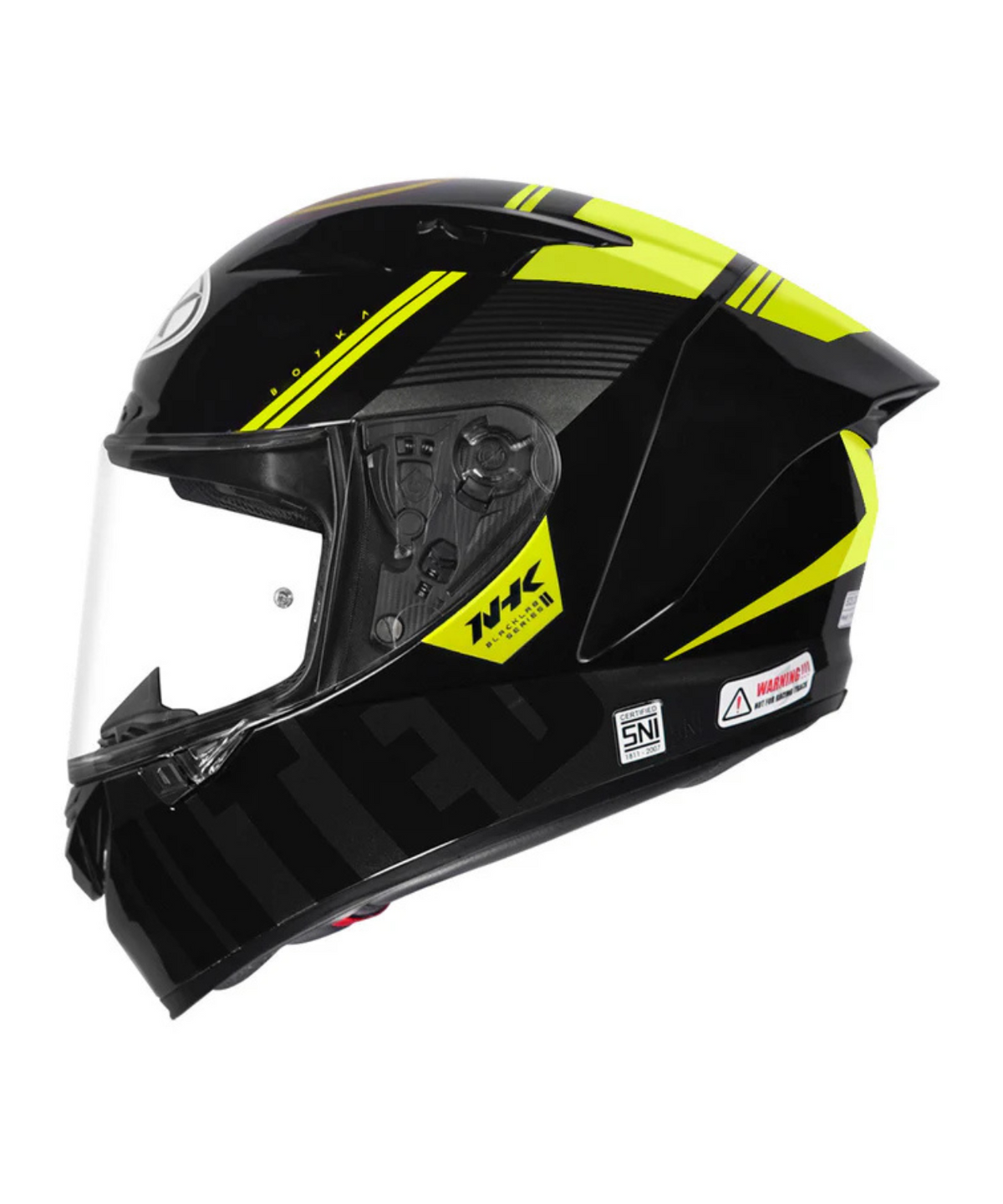 NHK GP R Tech Street Undisputed Helmet - Black Yellow - NHK