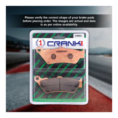 Crank1 Fully Sintered H2 Series Brake Pads for Ducati Multistrada 1200 DVT