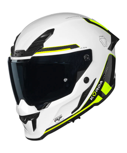 Korda Icon Tokio Helmet - Gloss White Fluorescent Yellow
