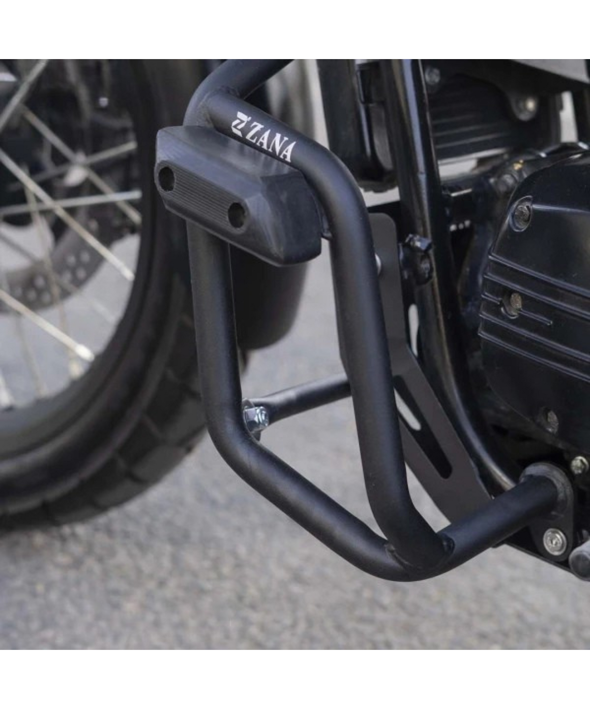 Zana Yezdi Adventure Scrambler Leg Guard with Slider - Black - ZI-8169 - Zana